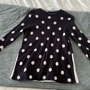 Black polka dot Ann Taylor sweater